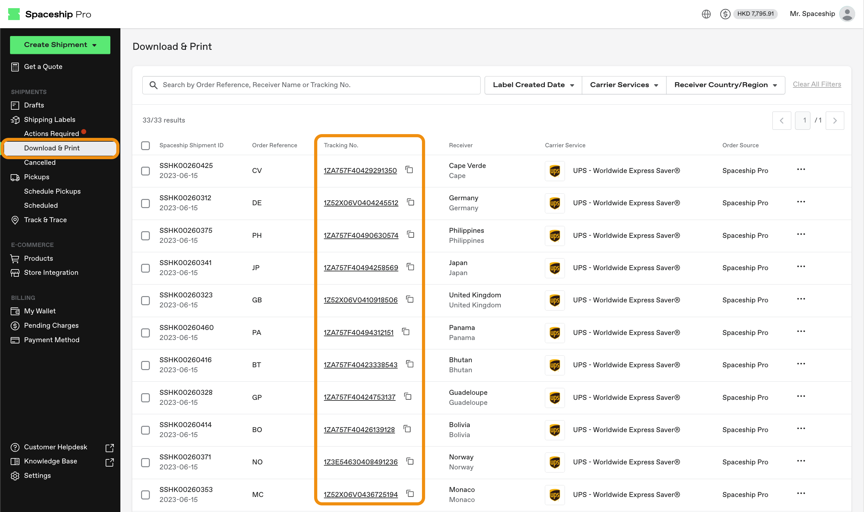 Shipments Tracking Your Shipments